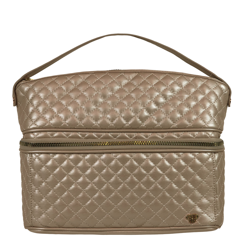 STYLIST TRAVEL BAG - GOLD QUILTED