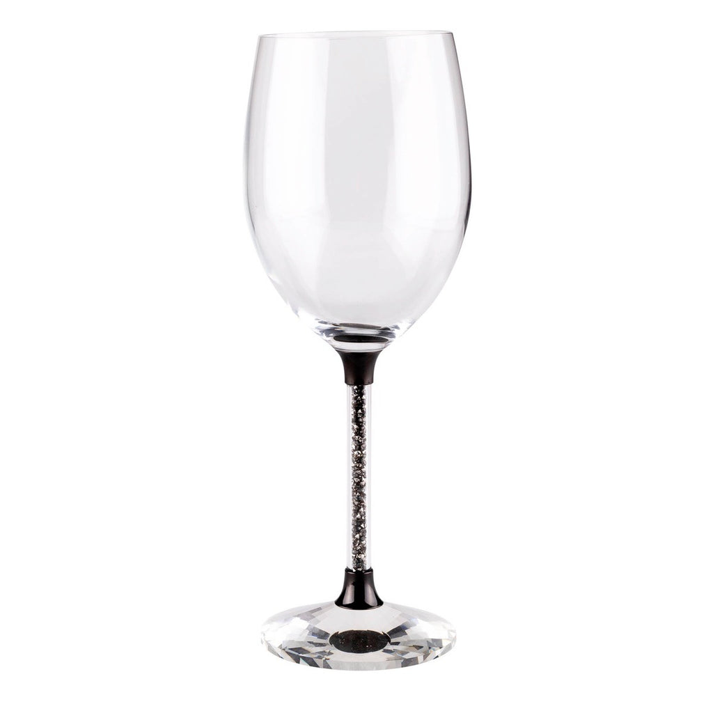 Rhinestone Wine Glasses with Crystal-Filled Stems (Set of 4 or 12)